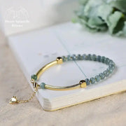 Bracelet en Jade bleu | Bracelets | pierre naturelle bijoux