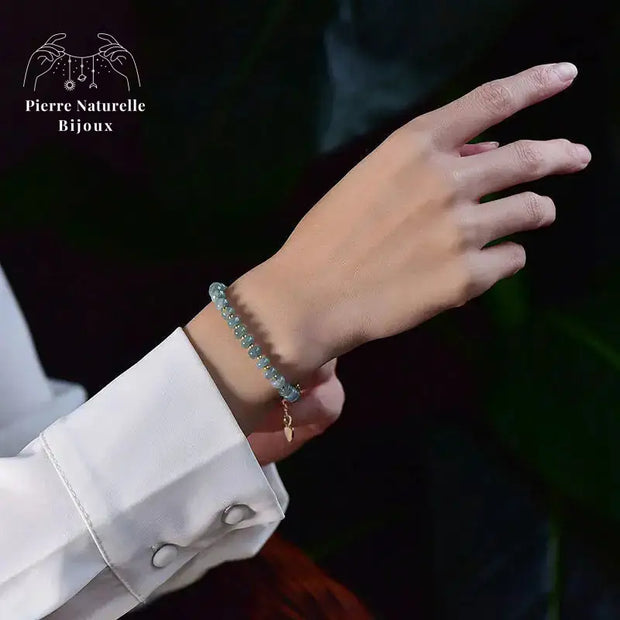 Bracelet en Jade bleu | Bracelets | pierre naturelle bijoux