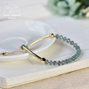 Bracelet en Jade bleu | Bracelets | pierre naturelle bijoux