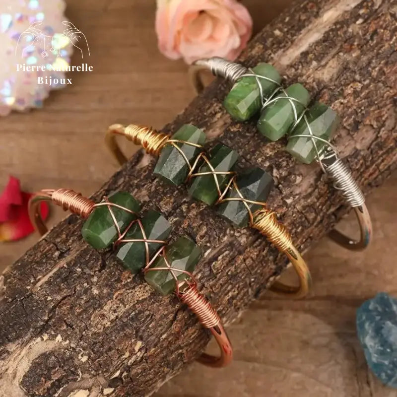 Bracelet cuivre en Jade | Bracelets | pierre naturelle bijoux