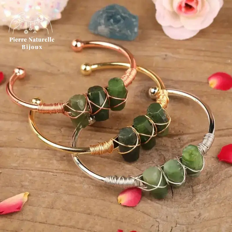 Bracelet cuivre en Jade | Bracelets | pierre naturelle bijoux