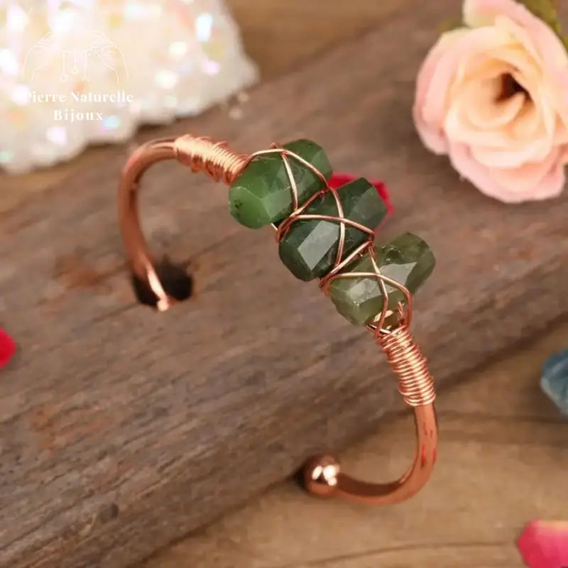 Bracelet cuivre en Jade
