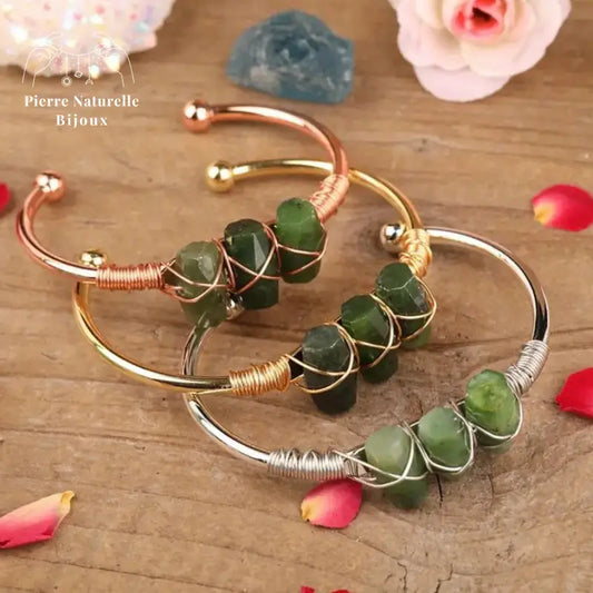 Bracelet cuivre en Jade | Bracelets | pierre naturelle bijoux