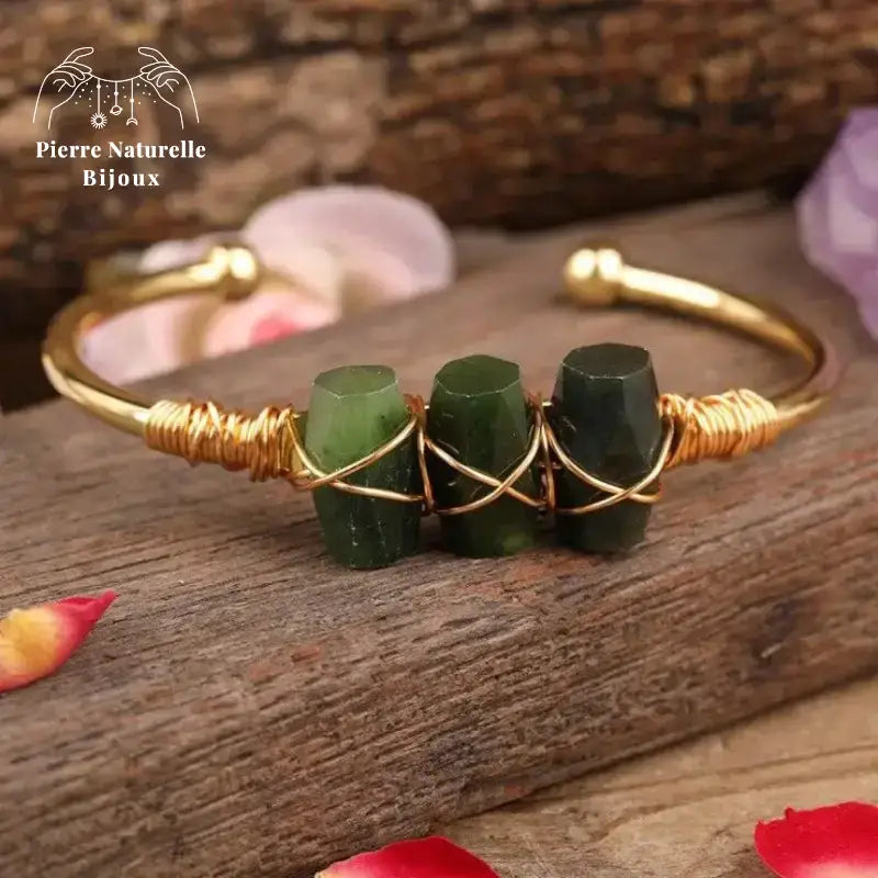 Bracelet cuivre en Jade | Bracelets | pierre naturelle bijoux
