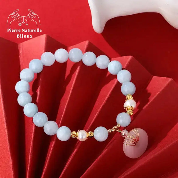 Bracelet en Jade et Perle d'eau douce | Bracelets | pierre naturelle bijoux