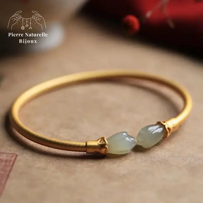 Bracelet "Hygée" en jade | Bracelets | pierre naturelle bijoux