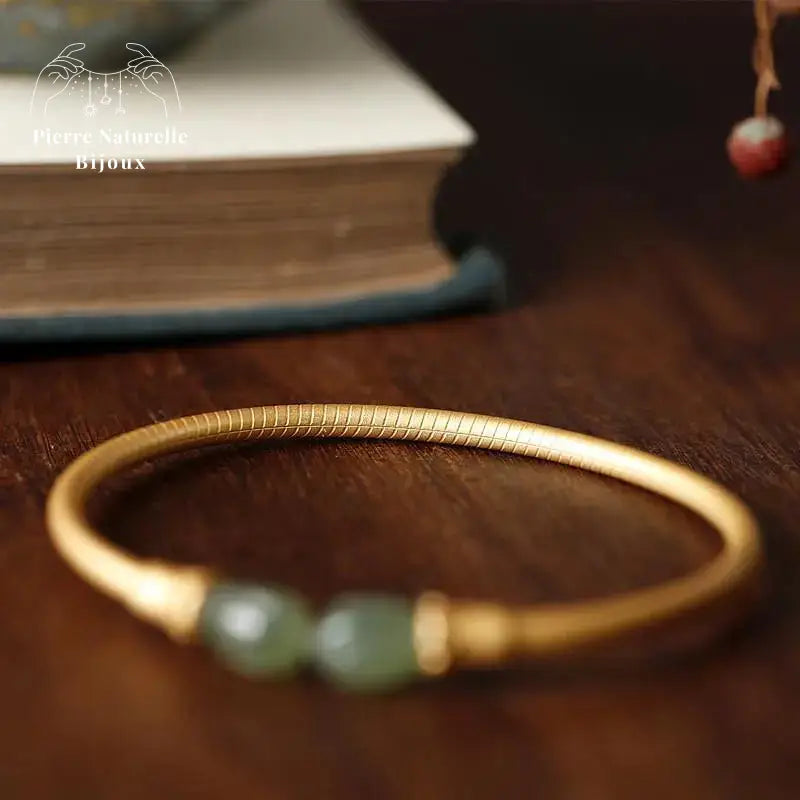 Bracelet "Hygée" en jade | Bracelets | pierre naturelle bijoux