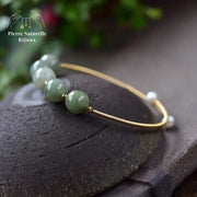 Bracelet en Jade vert | Bracelets | pierre naturelle bijoux