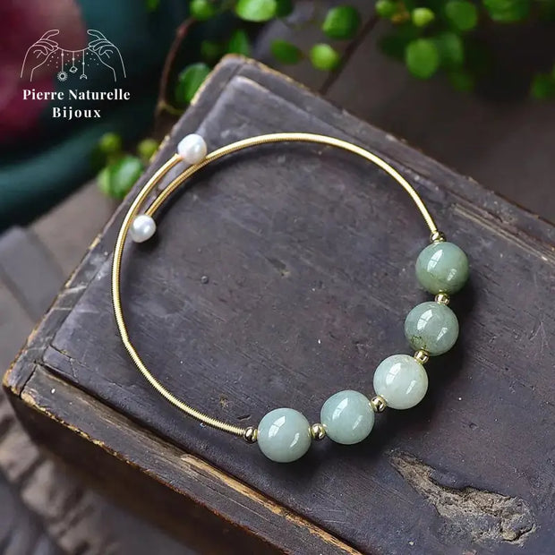 Bracelet en Jade vert | Bracelets | pierre naturelle bijoux