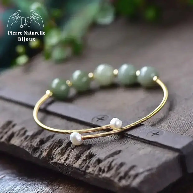 Bracelet en Jade vert | Bracelets | pierre naturelle bijoux