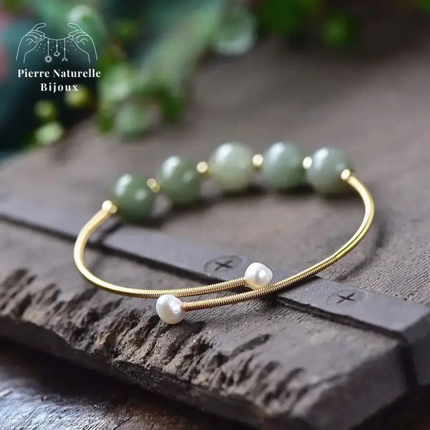 Bracelet en Jade vert | Bracelets | pierre naturelle bijoux