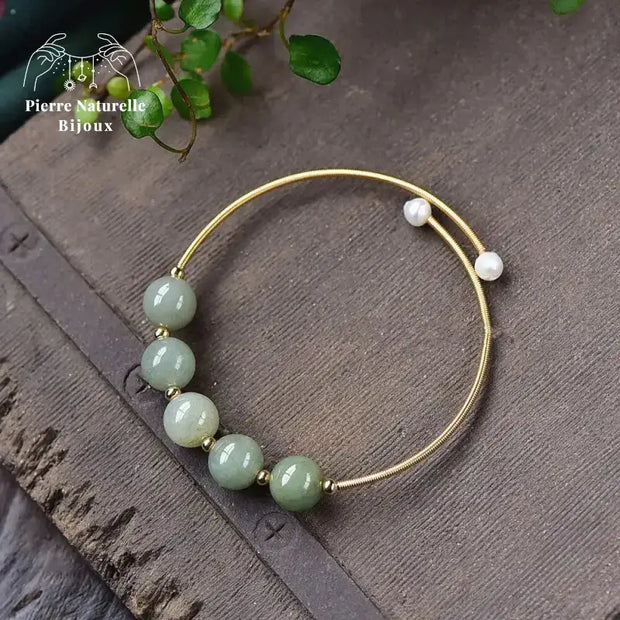 Bracelet en Jade vert | Bracelets | pierre naturelle bijoux