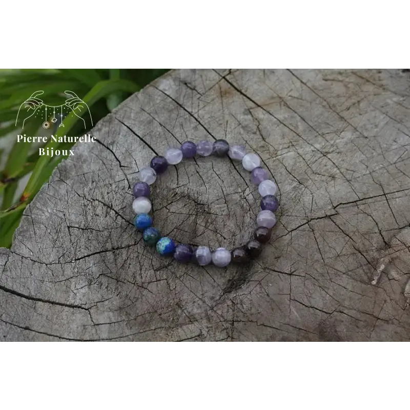 Bracelet "Amitié" en Lapis-lazuli, Améthyste et Grenat | Bracelets | pierre naturelle bijoux