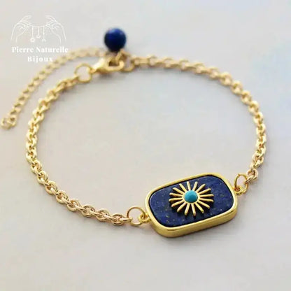 Bracelet "Amulette" en Lapis-lazuli