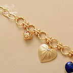 Bracelet "Cœur" en Lapis-lazuli | Bracelets | pierre naturelle bijoux