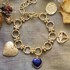 Bracelet "Cœur" en Lapis-lazuli