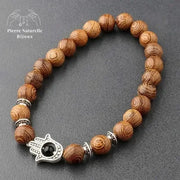 Bracelet main de Fatma en Bois de bodhi