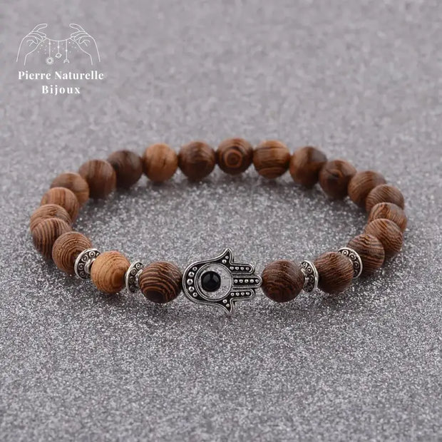 Bracelet main de Fatma / Bouddha en Bois de bodhi | Bracelets | pierre naturelle bijoux