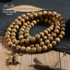 Bracelet mala 108 perles en Bois de santal | Bracelets | pierre naturelle bijoux