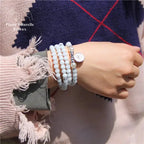 Bracelet mala "Océan" en Aigue marine | Bracelets | pierre naturelle bijoux