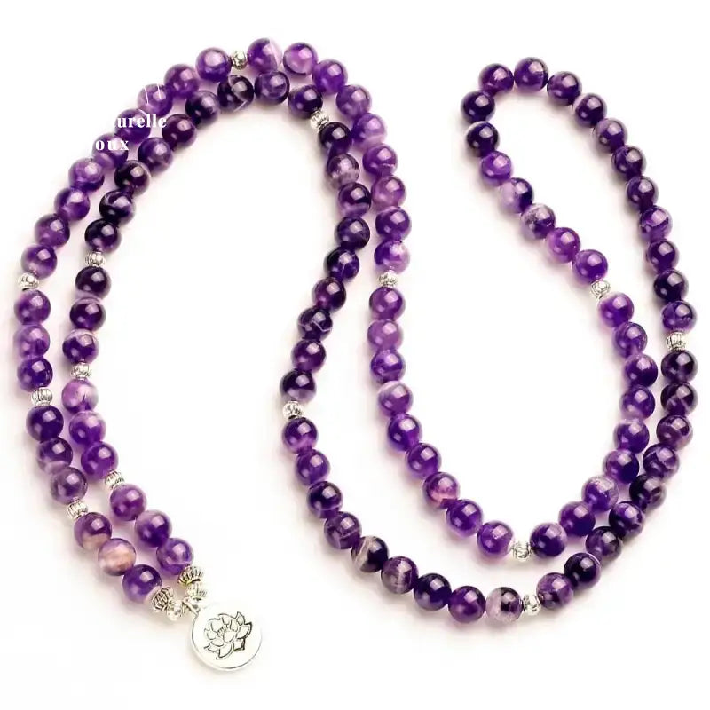 Bracelet mala "Purification" en Améthyste avec charm | Bracelets | pierre naturelle bijoux