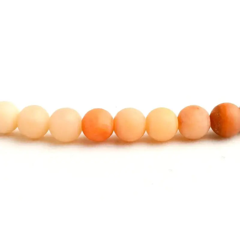 Bracelet mala en Aventurine pêche avec charm | Bracelets | pierre naturelle bijoux