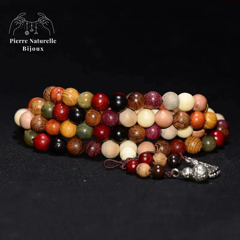 Bracelet mala "Clarté" en Bois de santal | Bracelets | pierre naturelle bijoux