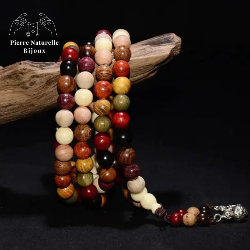 Bracelet mala "Clarté" en Bois de santal | Bracelets | pierre naturelle bijoux