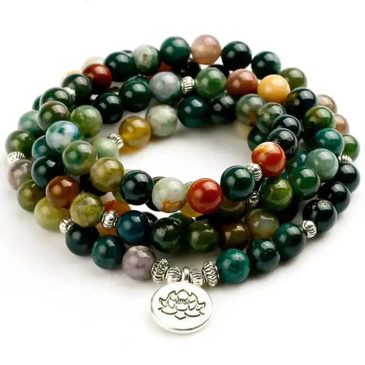 Bracelet mala en pierres naturelles avec charm | Bracelets | pierre naturelle bijoux