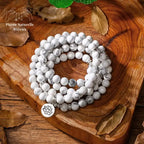 Bracelet mala en Howlite | Bracelets | pierre naturelle bijoux