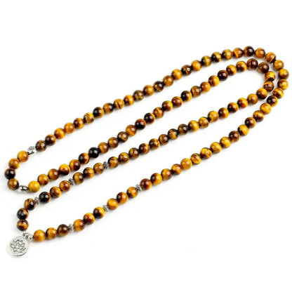 Bracelet mala il de tigre avec charm | Bracelets | pierre naturelle bijoux