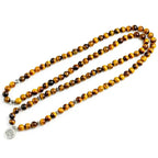 Bracelet mala œil de tigre avec charm | Bracelets | pierre naturelle bijoux