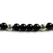 Bracelet mala en Onyx avec charm | Bracelets | pierre naturelle bijoux