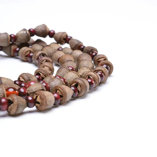 Bracelet mala Tibétain 108 perles en Bois de bodhi | Bracelets | pierre naturelle bijoux