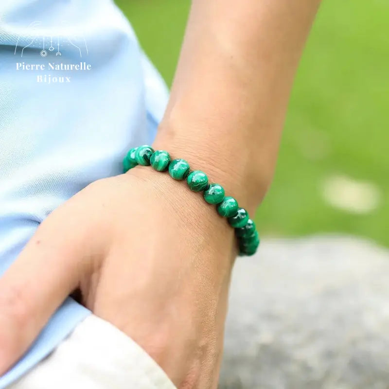Bracelet "Relation" en Malachite | Bracelets | pierre naturelle bijoux