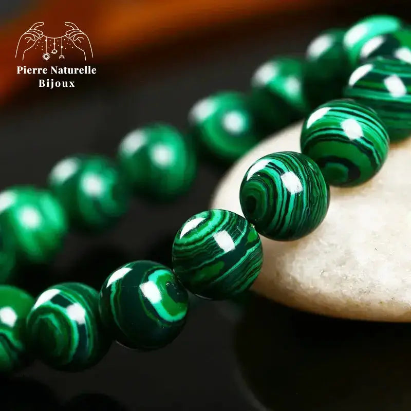 Bracelet "Relation" en Malachite | Bracelets | pierre naturelle bijoux