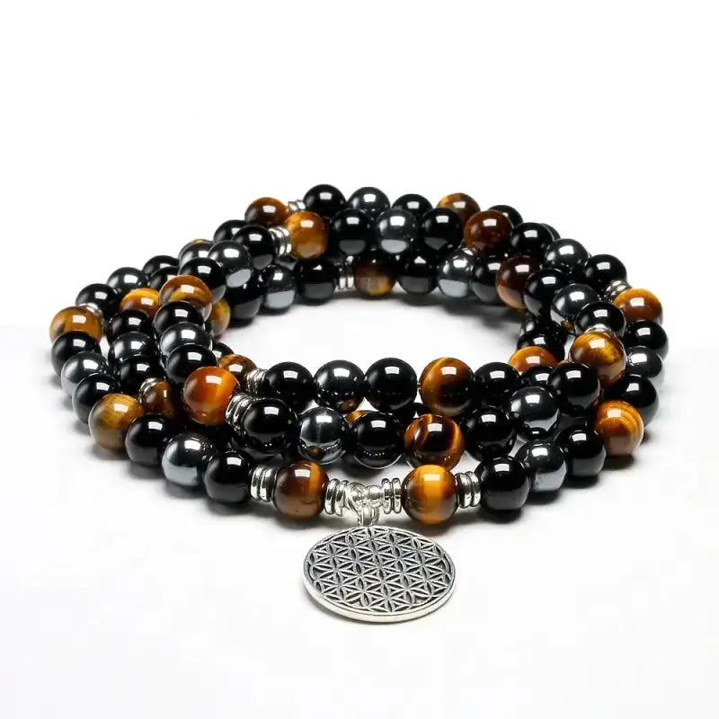 Bracelet en œil de tigre et Hématite | Bracelets | pierre naturelle bijoux