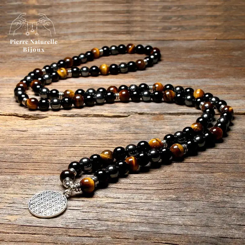 Bracelet en œil de tigre et Hématite | Bracelets | pierre naturelle bijoux