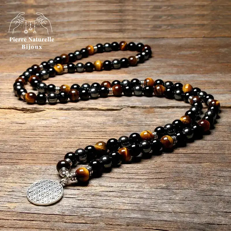 Bracelet en œil de tigre et Hématite | Bracelets | pierre naturelle bijoux