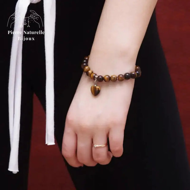 Bracelet "Introspection" en il de tigre | Bracelets | pierre naturelle bijoux