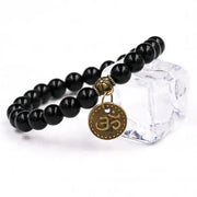 Bracelet duo "Moires" en Onyx | Bracelets | pierre naturelle bijoux