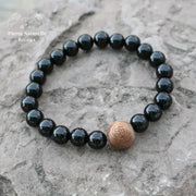 Bracelet "Méditation" en Onyx et Bois de santal | Bracelets | pierre naturelle bijoux