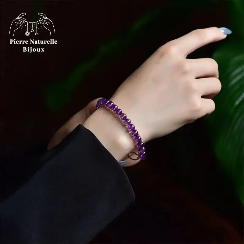 Bracelet en pierre Améthyste | Bracelets | pierre naturelle bijoux
