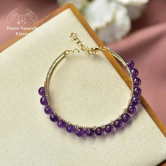 Bracelet en pierre Améthyste | Bracelets | pierre naturelle bijoux
