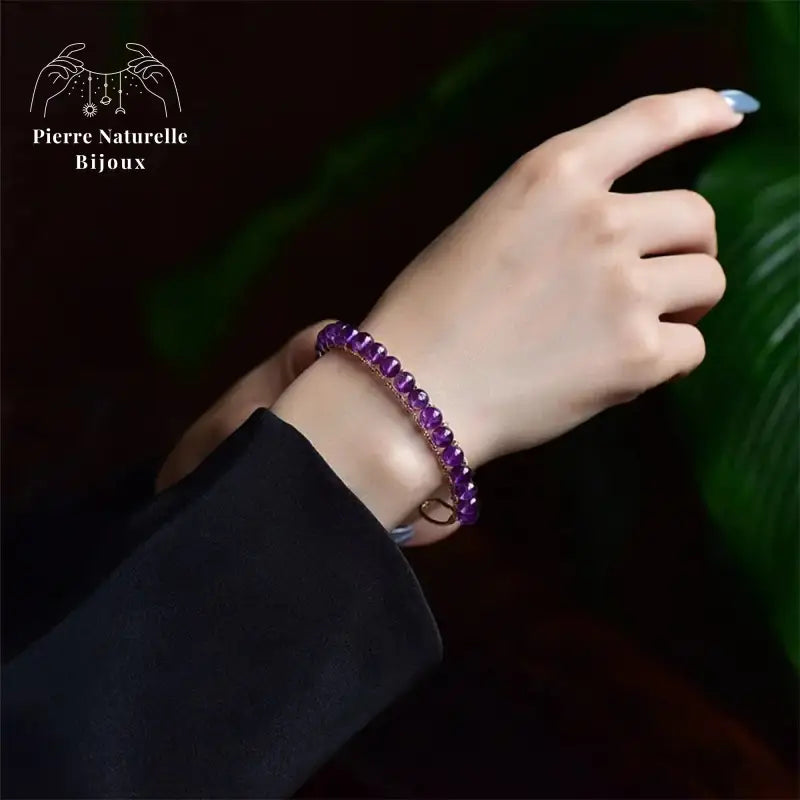 Bracelet en pierre Améthyste | Bracelets | pierre naturelle bijoux