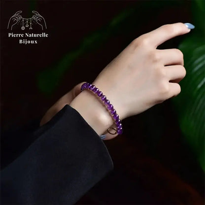 Bracelet en pierre Améthyste | Bracelets | pierre naturelle bijoux