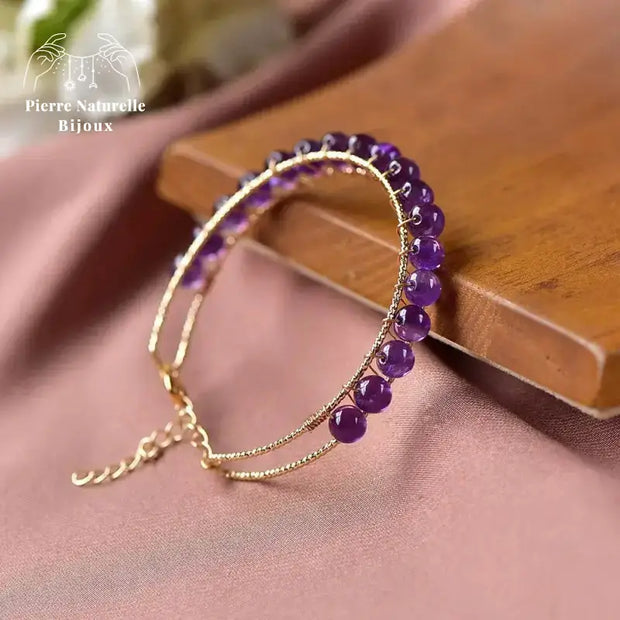 Bracelet en pierre Améthyste | Bracelets | pierre naturelle bijoux