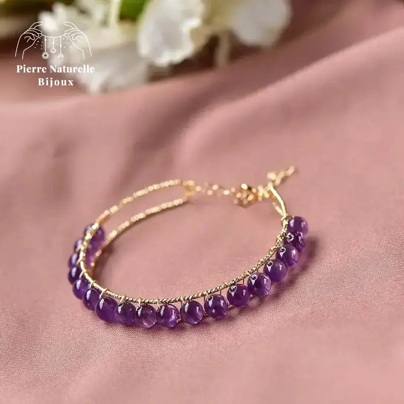 Bracelet en pierre Améthyste | Bracelets | pierre naturelle bijoux