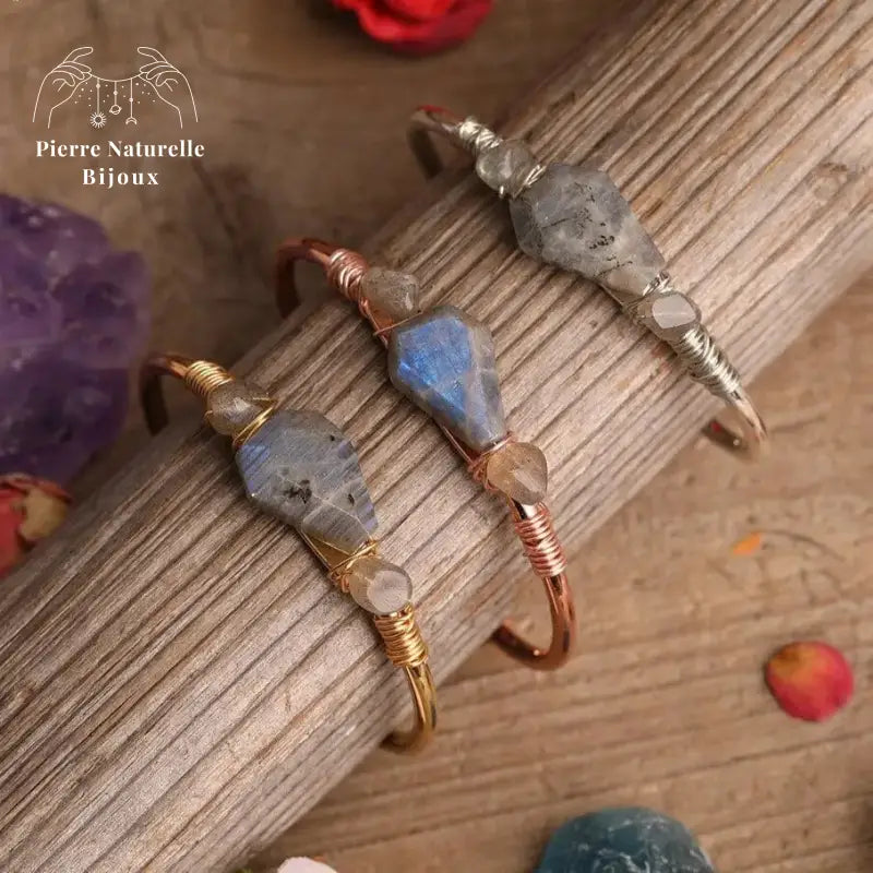 Bracelet cuivre en pierre Labradorite | Bracelets | pierre naturelle bijoux