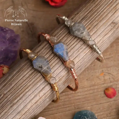 Bracelet cuivre en pierre Labradorite | Bracelets | pierre naturelle bijoux